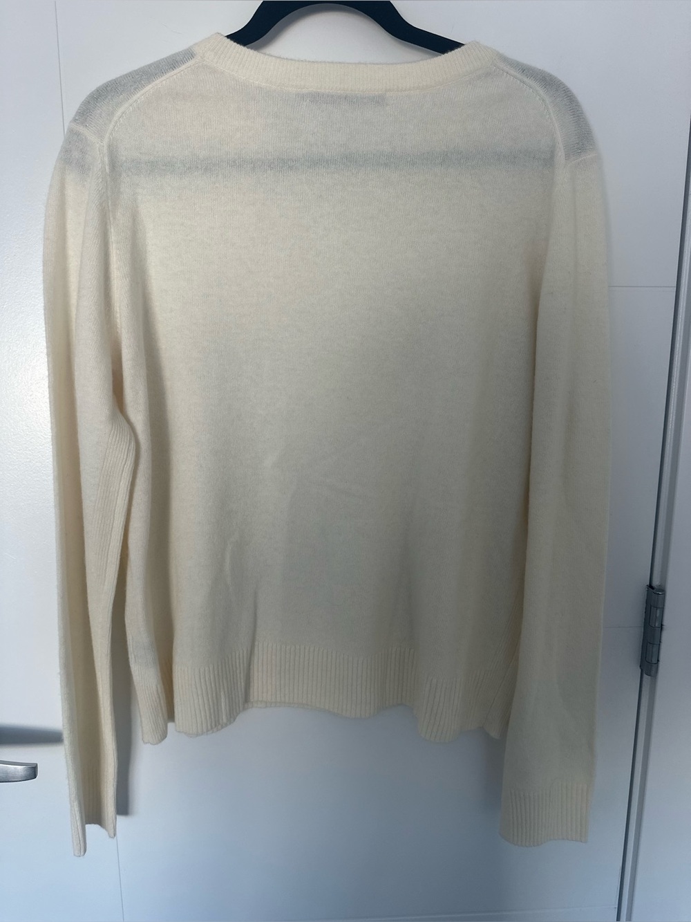 Jenni Kayne Everyday Crewneck Ivory Lightweight Sweater Wool Cashmere Blend - Picture 5 of 5